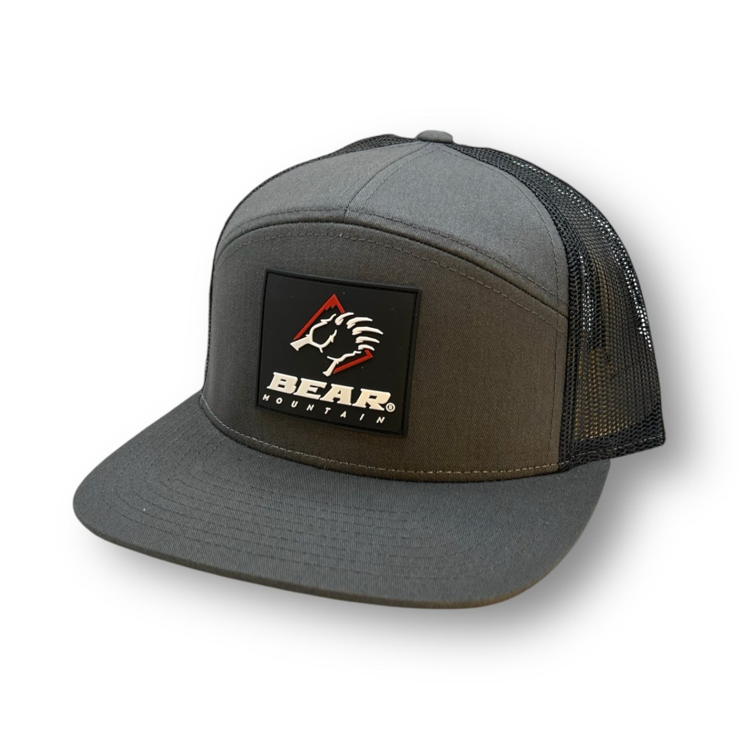 Charcoal flat Bill, Sublimated rubber patch w/ core bear logo
