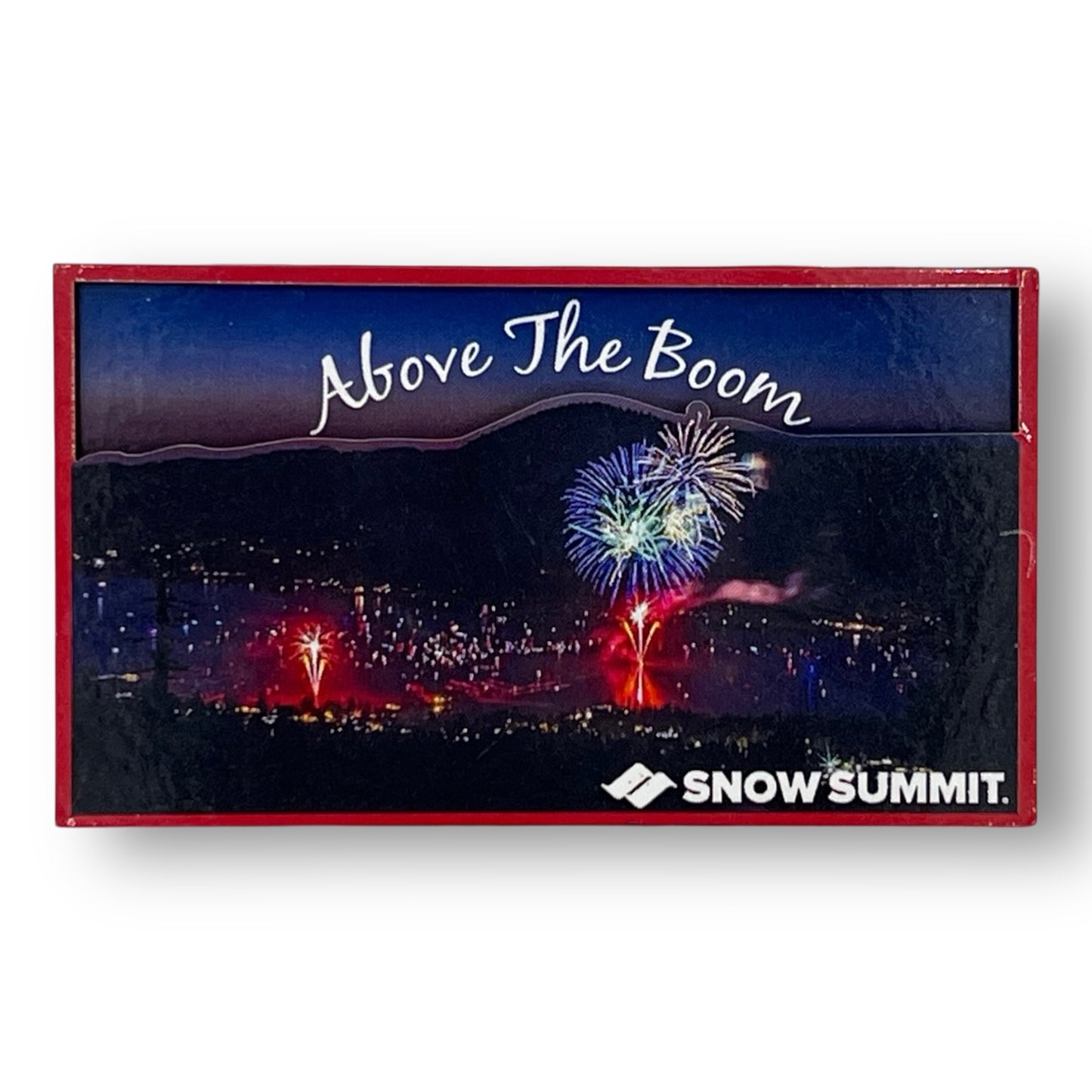 Above The Boom fireworks over the Big Bear Lake and Snow Summit.