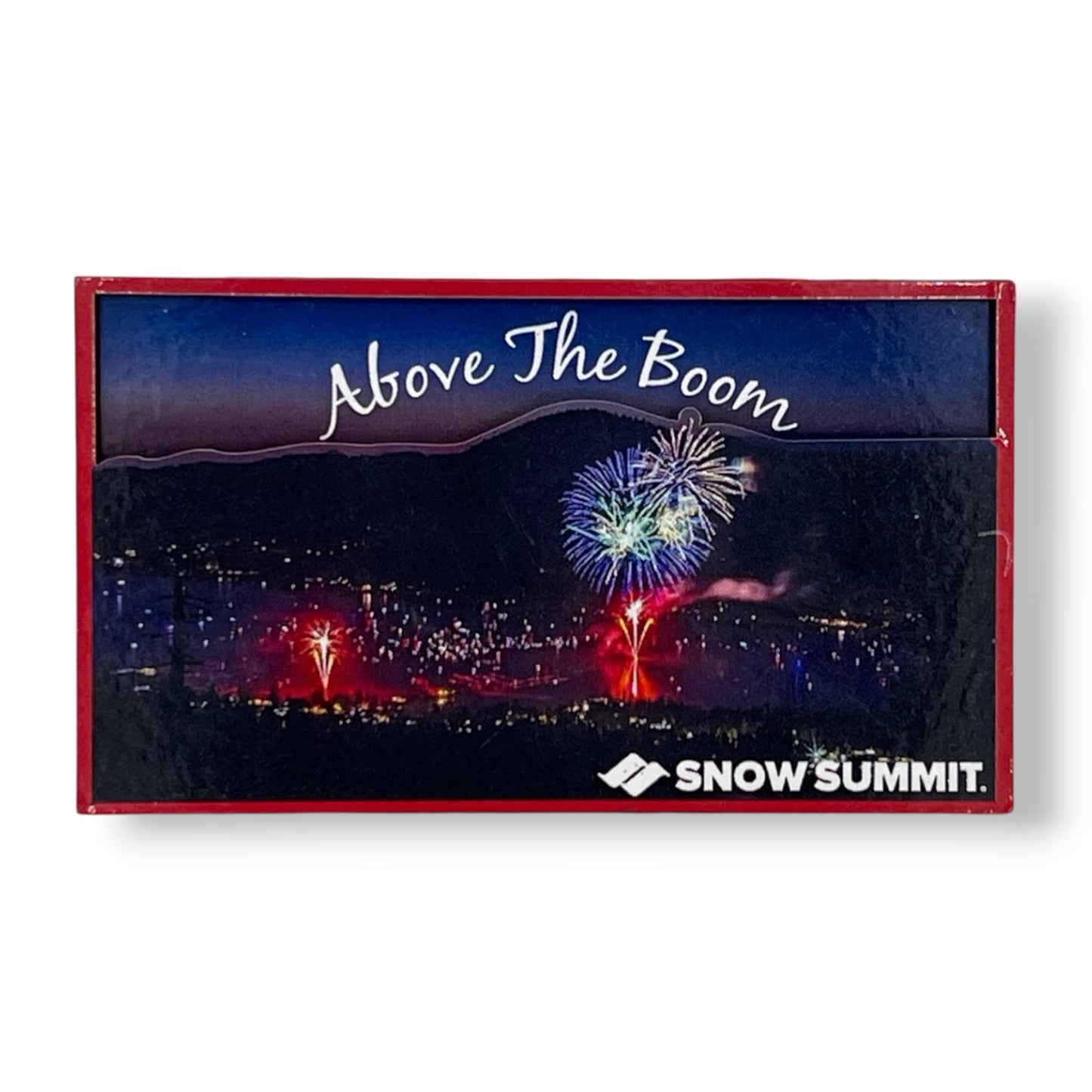 Above The Boom fireworks over the Big Bear Lake and Snow Summit.