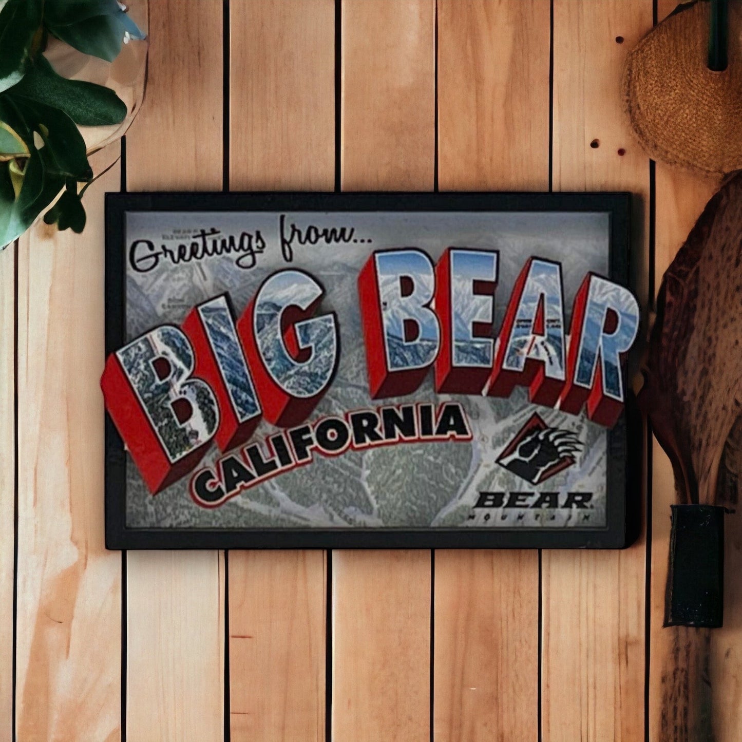 Greetings from Big Bear california big bear lake magnet with Bear Mountain Logo