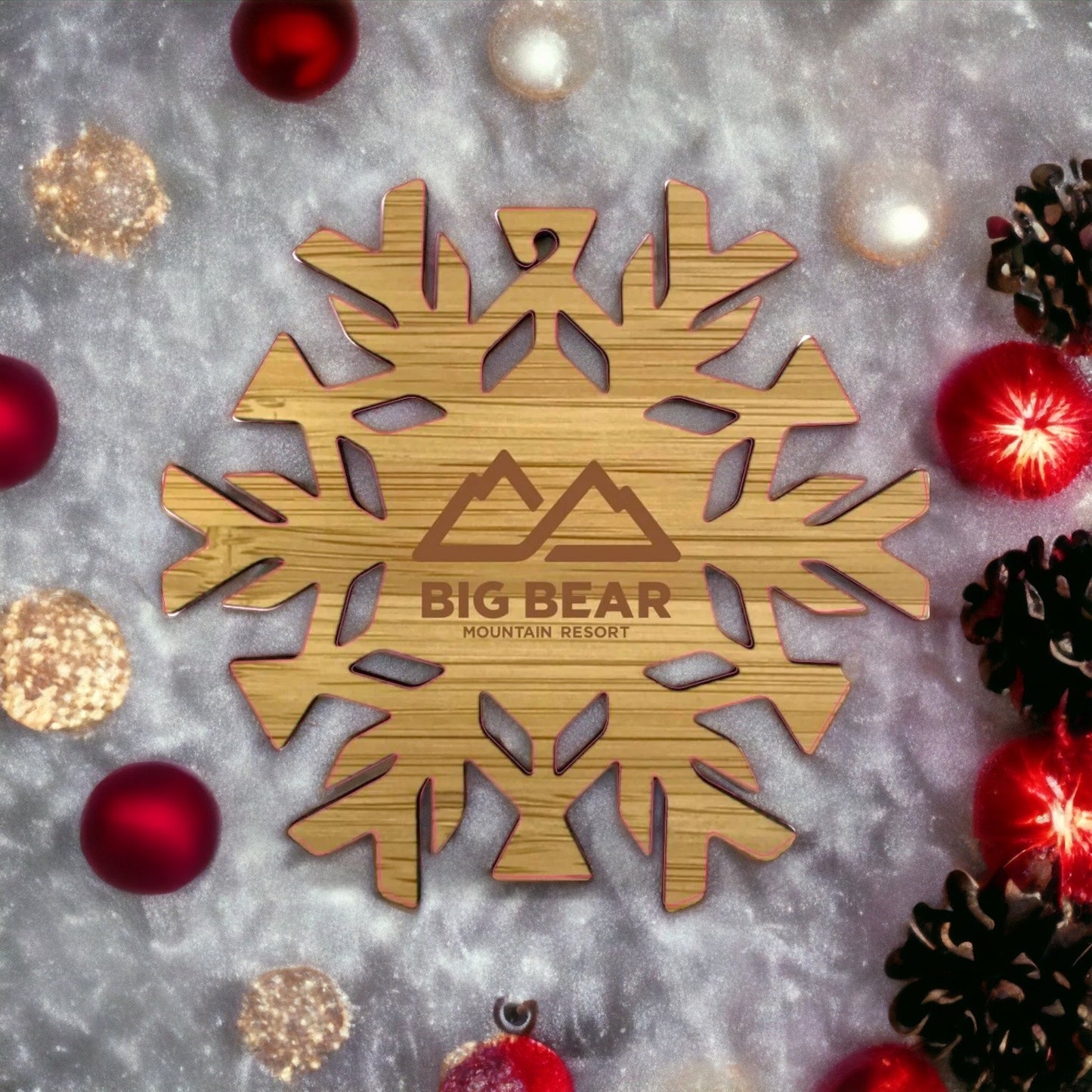 Big Bear Mountain Resort Snowflake Ornament