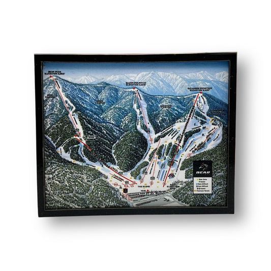 Bear Mountain winter trail map on a magnet