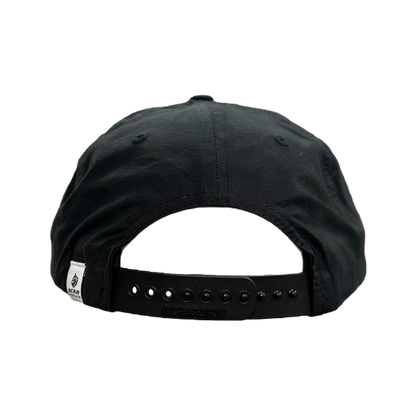 Black snapback back view