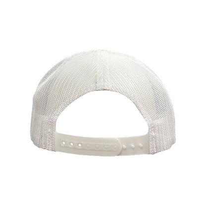 white mesh snapback view