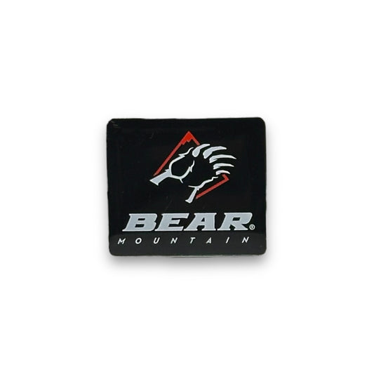 Bear Mountain black, white and red bear claw pin