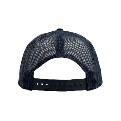Navy snapback back view