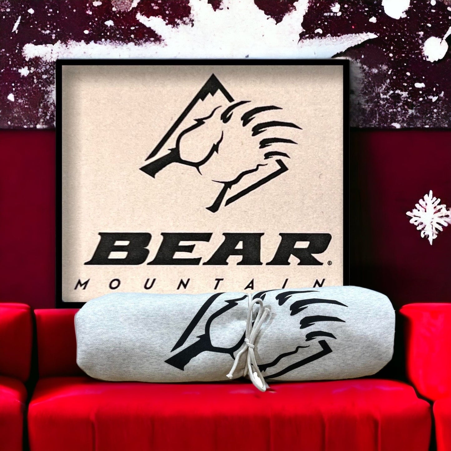 White Bear Mountain sweatshirt blanket.