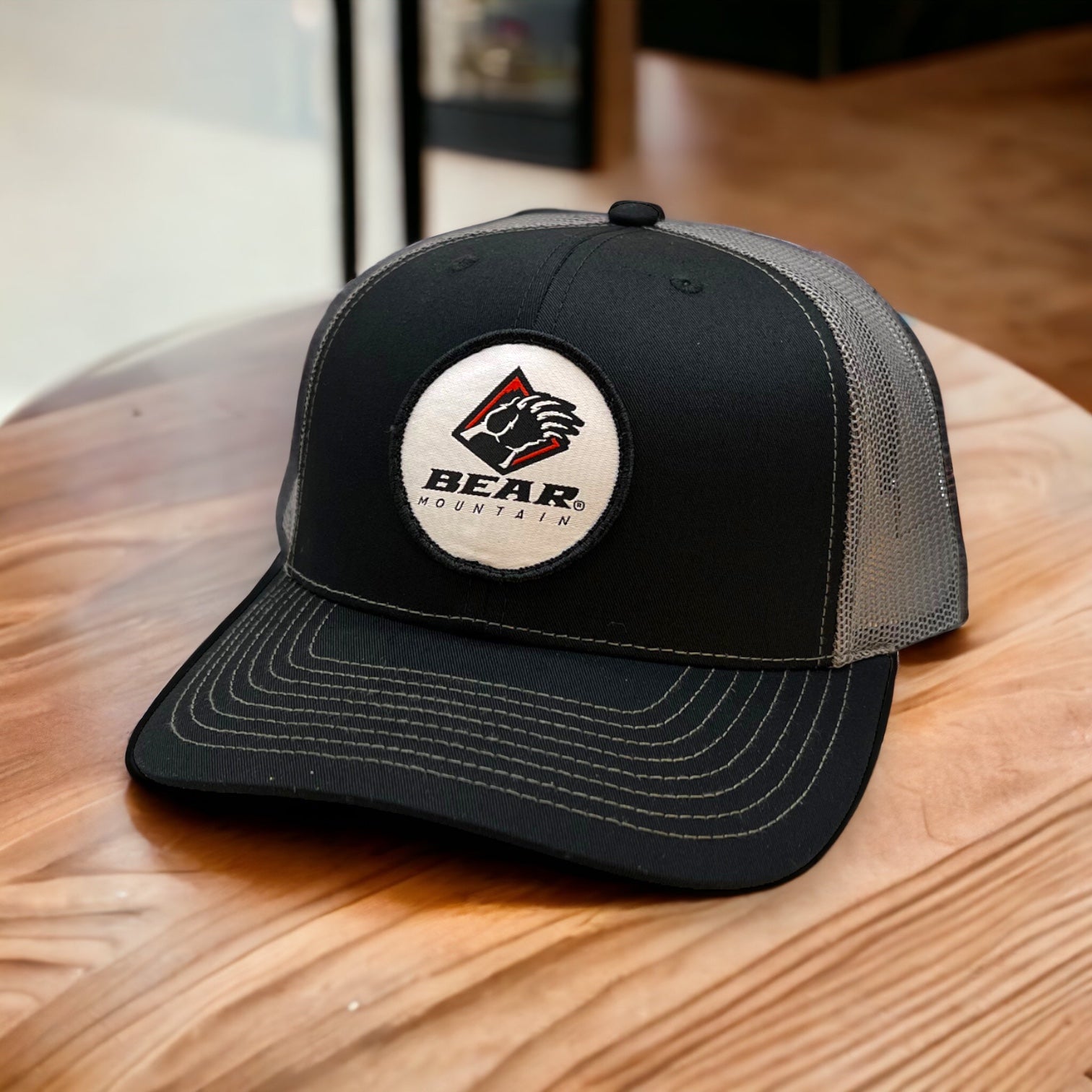 Adjustable Snapback Trucker with Round Big Logo Embroidered BM Patch