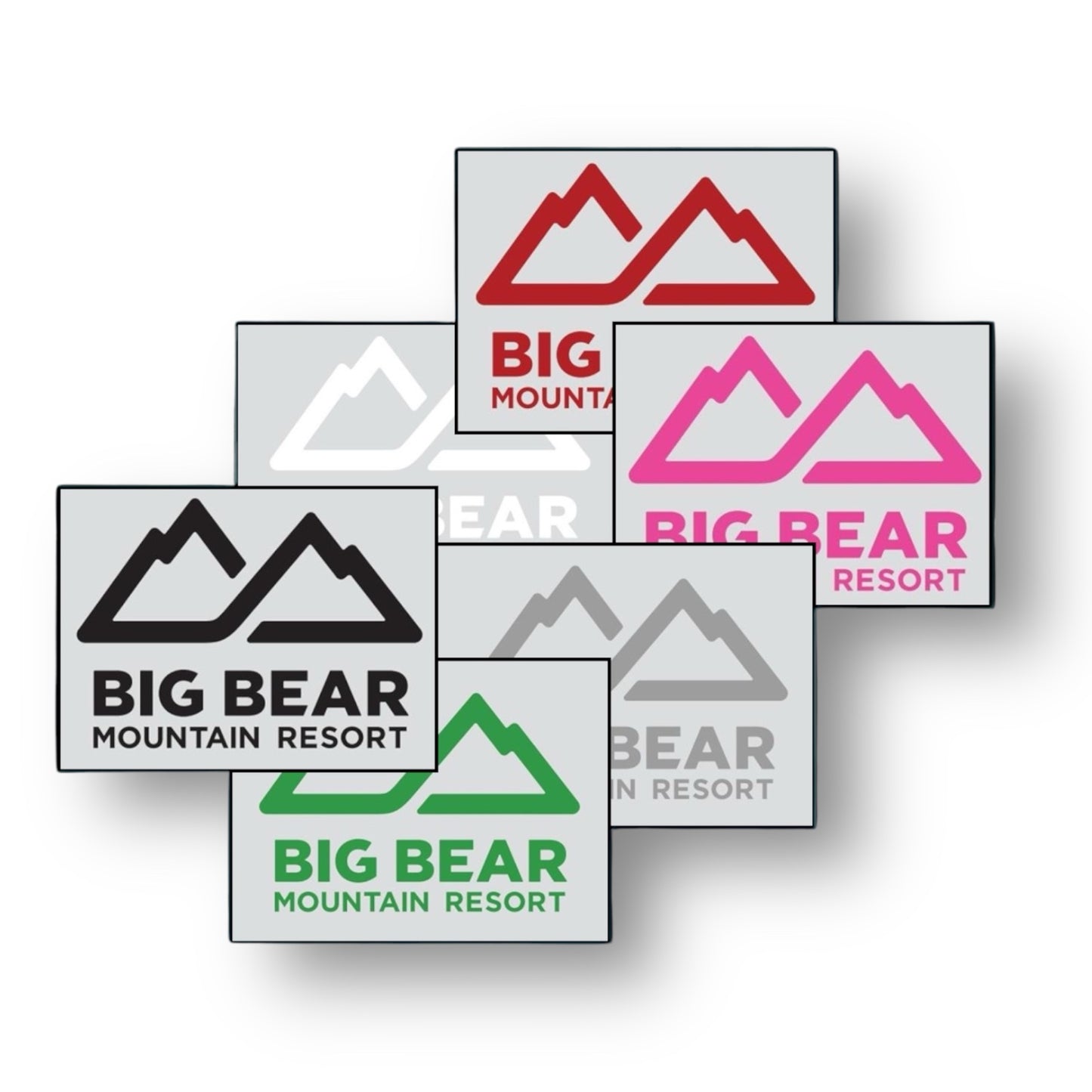 Individual BBMR Logo Sticker in colors: green, pink, red, silver, white, black.