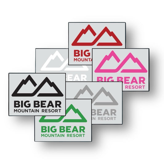 Individual BBMR Logo Sticker in colors: green, pink, red, silver, white, black.
