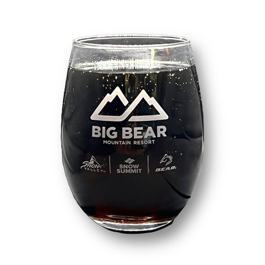 Clear glass with frosted BBMR Logo centered and the 3 mountain logos under the BBMR umbrella.