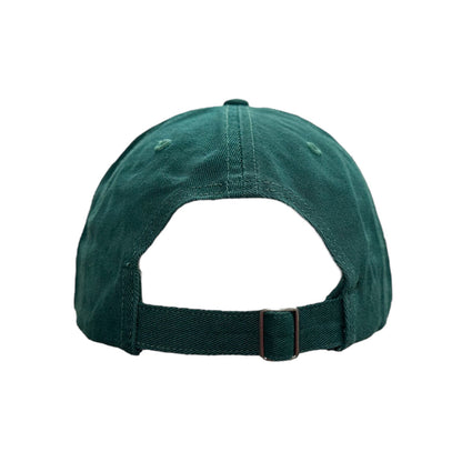 Backside of Dark Green Cap with Embroidered Snow Summit Logo