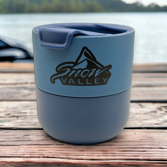Snow Valley blue Klean Kanteen stainless steel insulated lowball