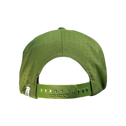 Green snapback back view