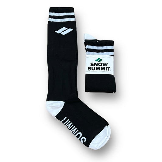 Black Snow Summit socks with logo