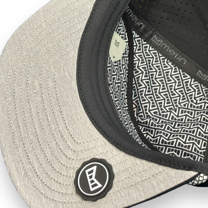 Inside view of snapback Melix x Snow Summit collab hat