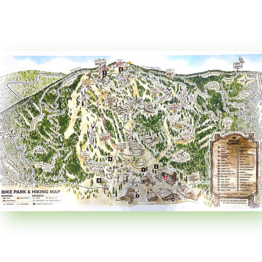 Snow summit summer trails map poster
