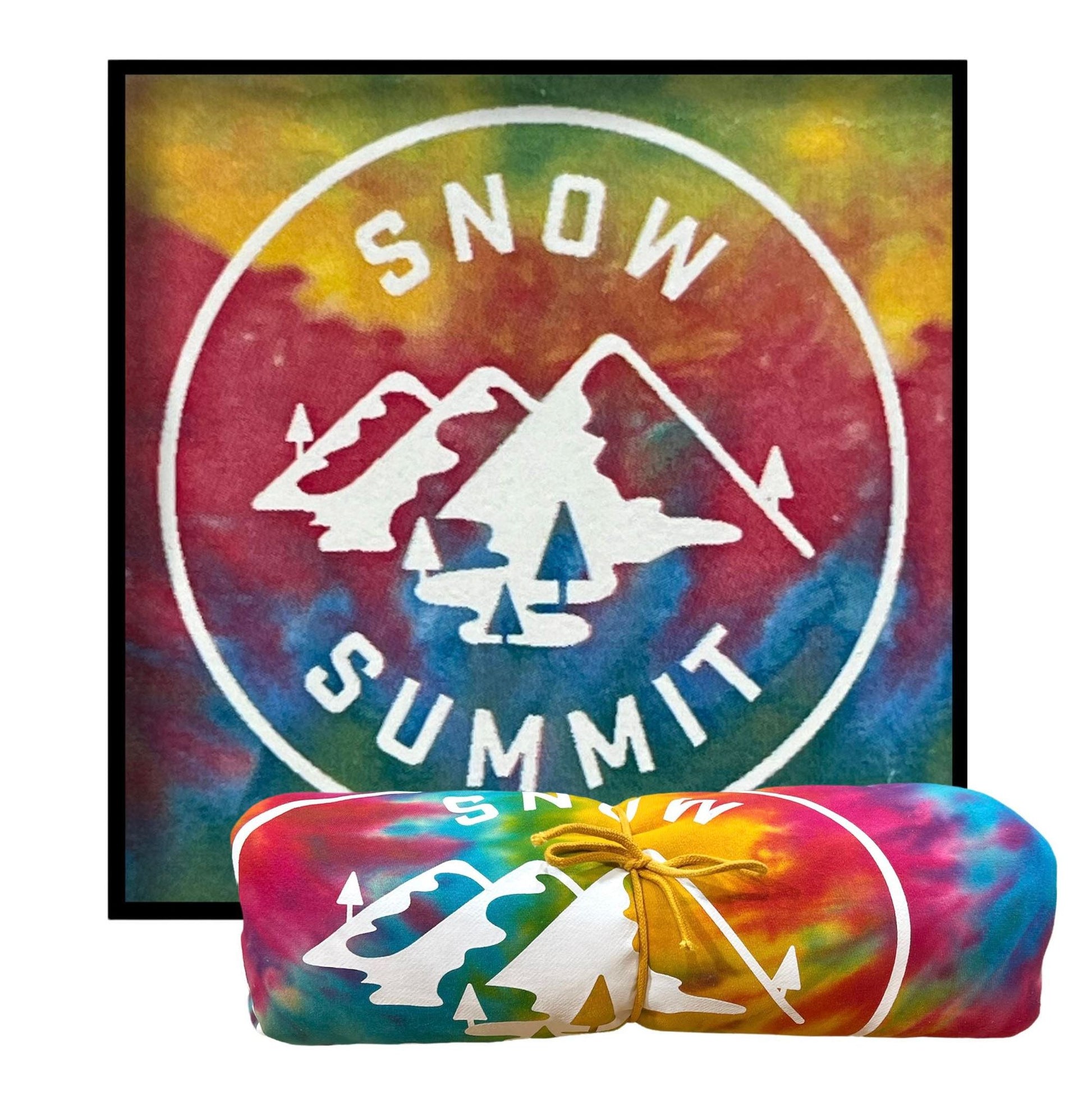 tie die snow summit blanket sweatshirt