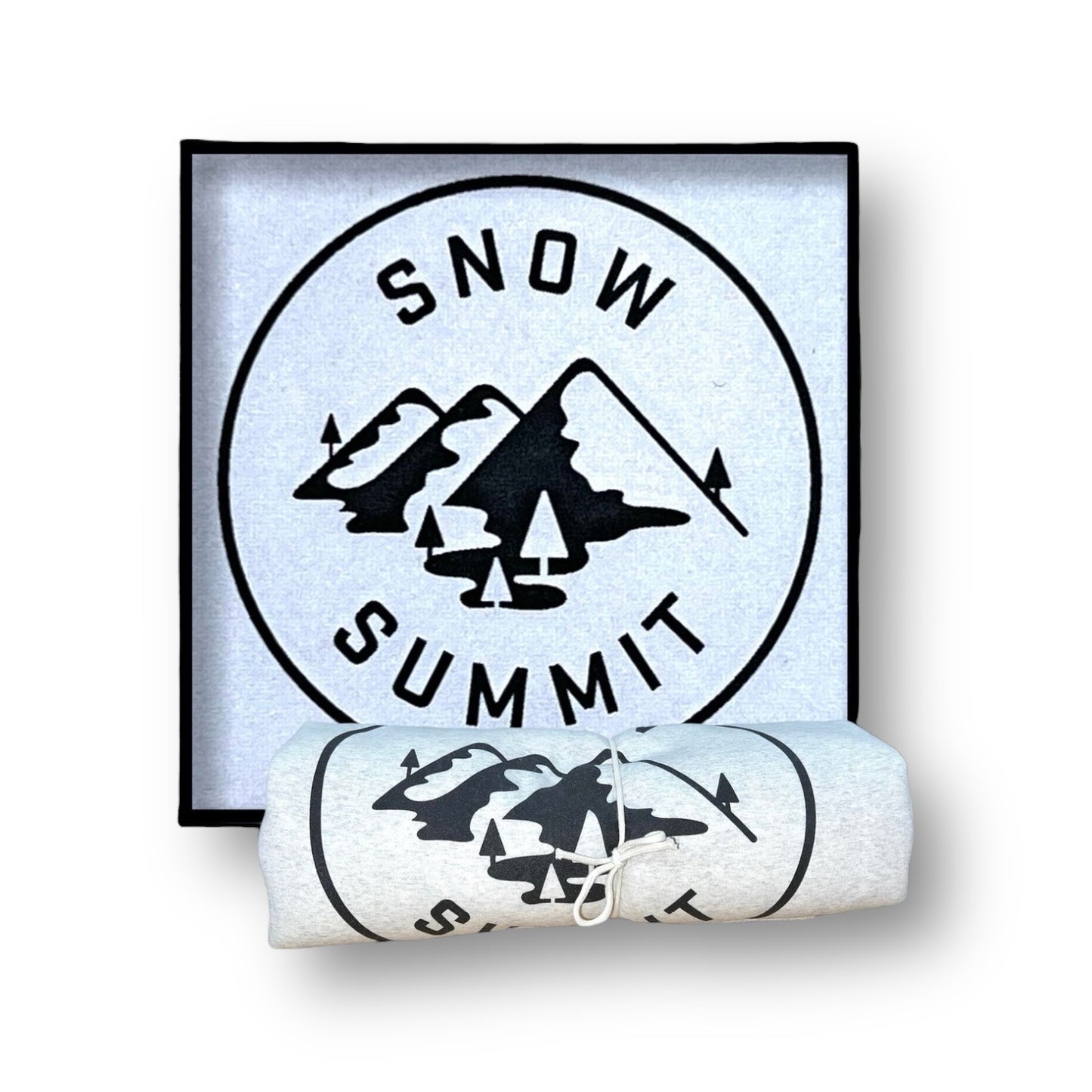 white snow summit blanket sweatshirt