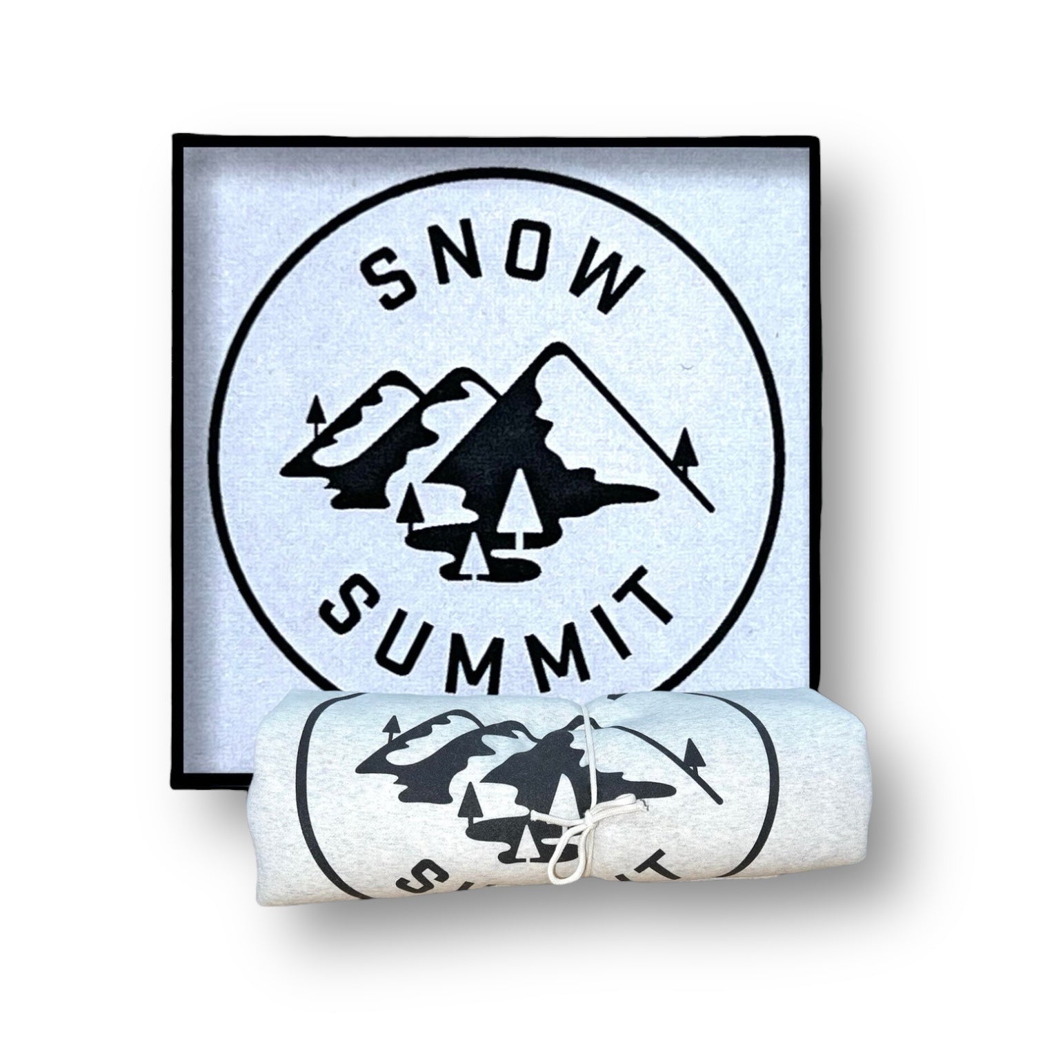 white snow summit blanket sweatshirt