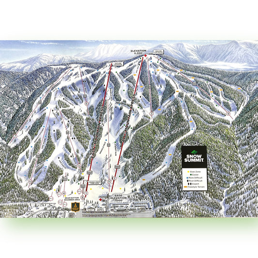 Snow Summit winter trails poster