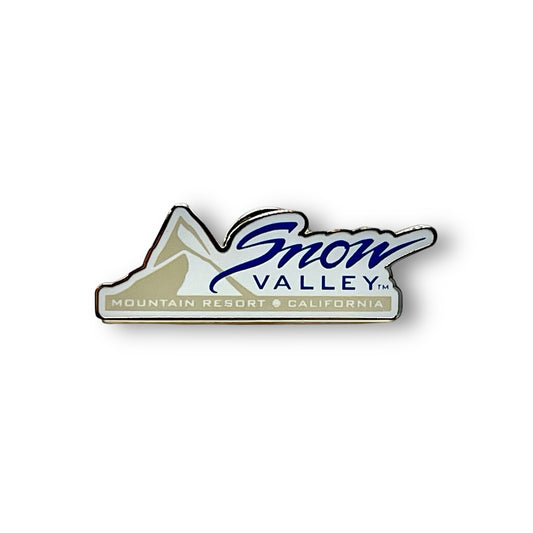 Snow Valley logo pin