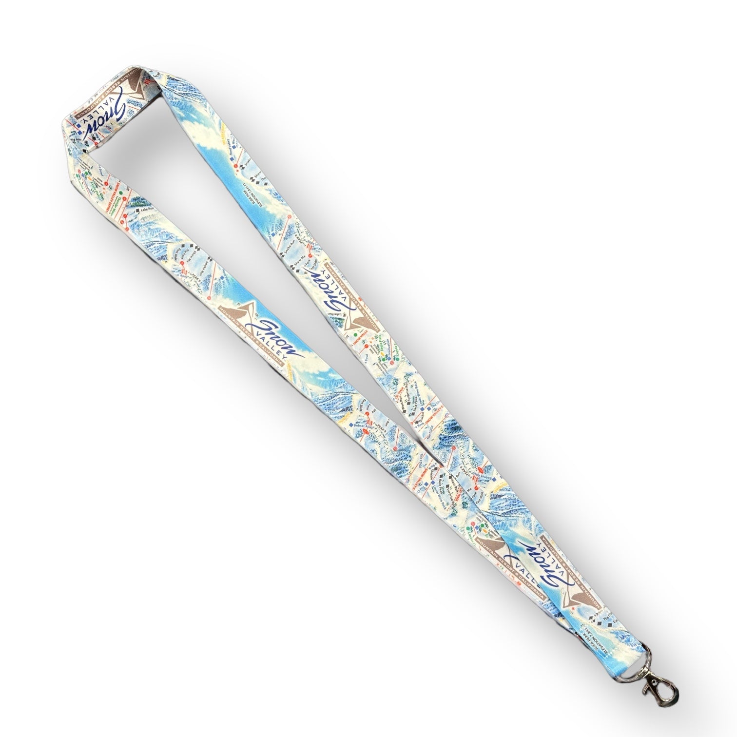 Lanyard with logo and winter trail map for Snow Valley