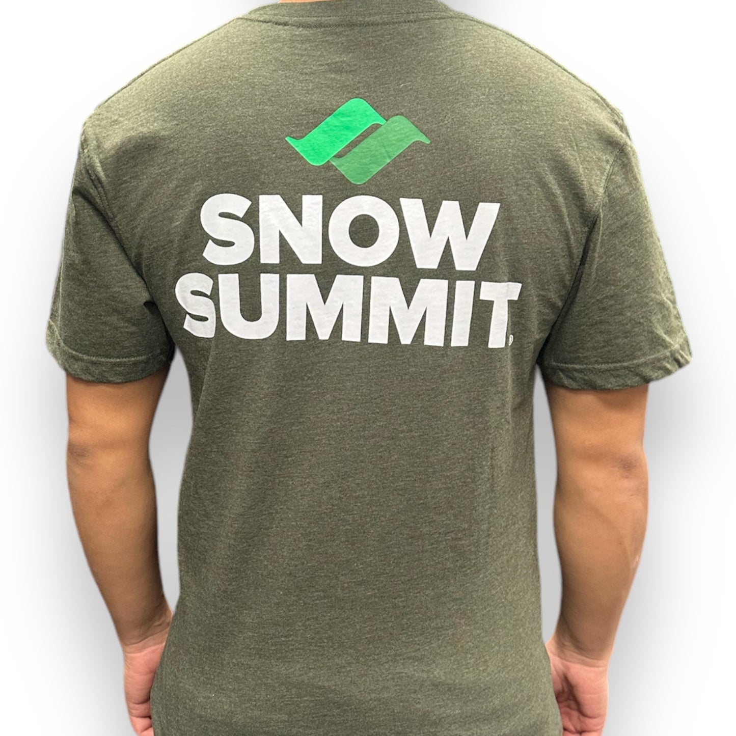 Snow Summit Heather Green T-Shirt with Snow Summit big logo on back