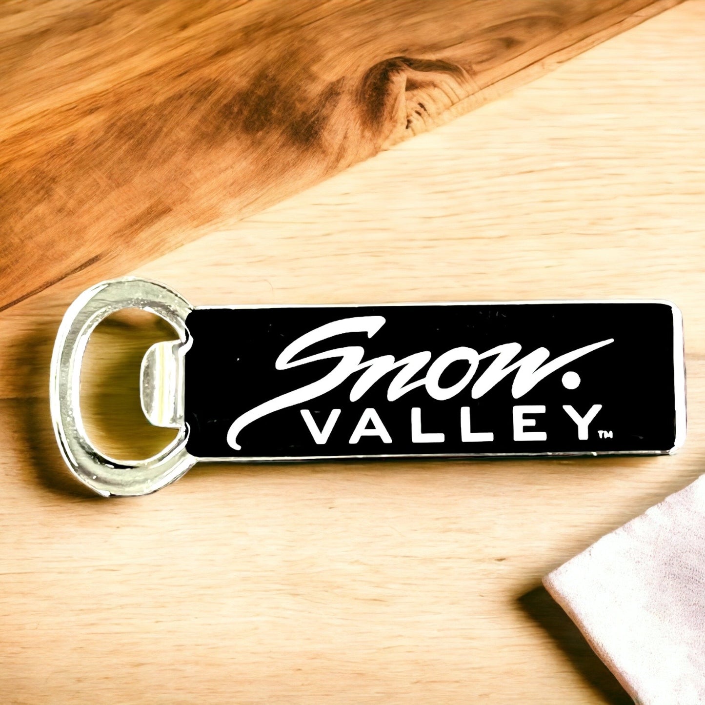 Snow Valley magnet bottle opener